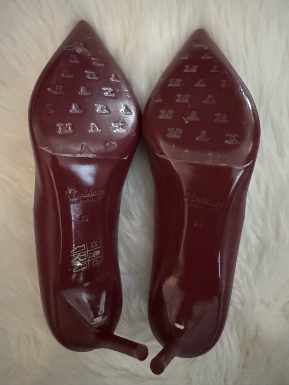 🆕 MaxMara Phyllis Heels - Bouganville (burgundy)- 38 - Picture 11 of 15